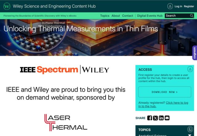 Thin Films on-demand webinar with IEEE spectrum